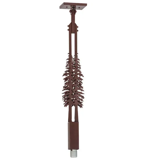 12"Sq Winter Pine Tall Pines Pendant