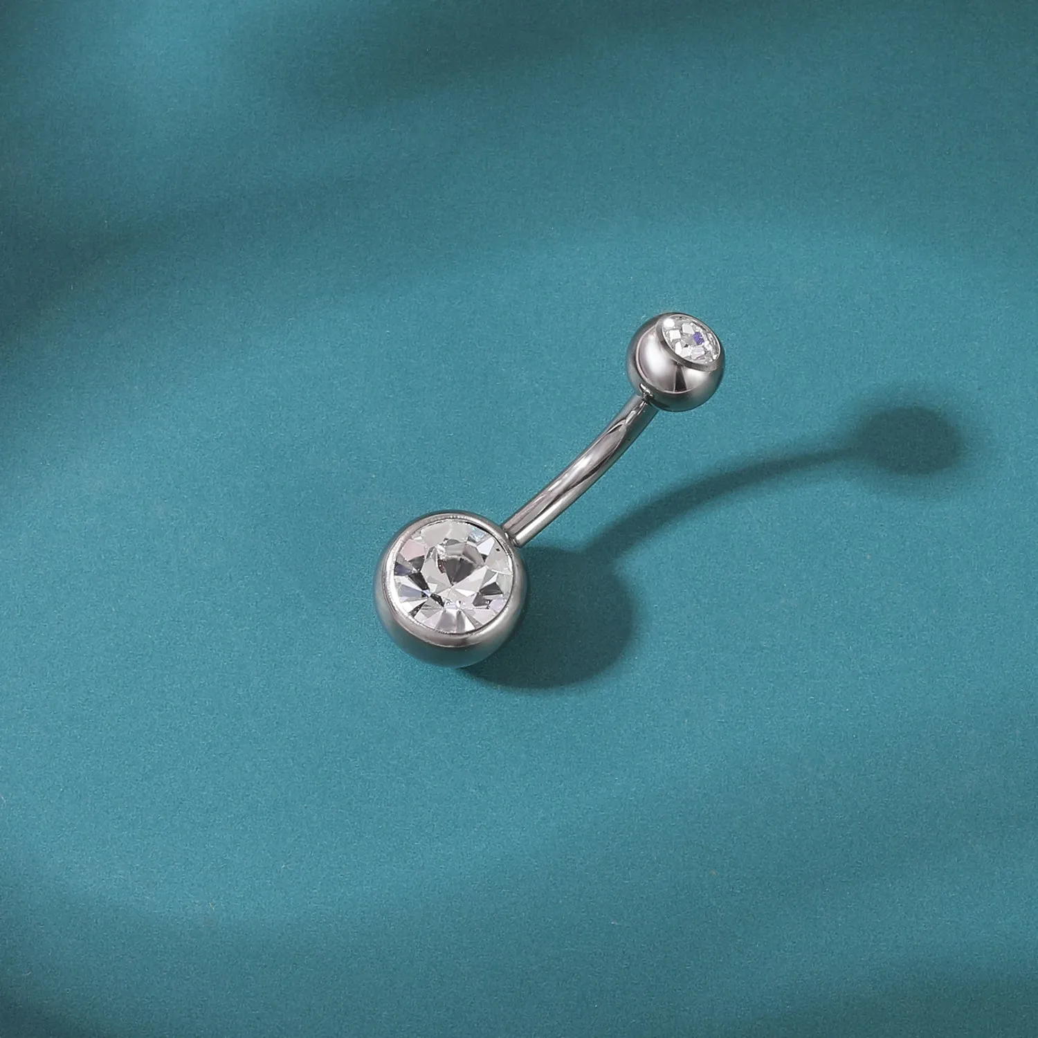 14g G23 Titanium Belly Button Rings Crystal Navel Piercing Jewelry