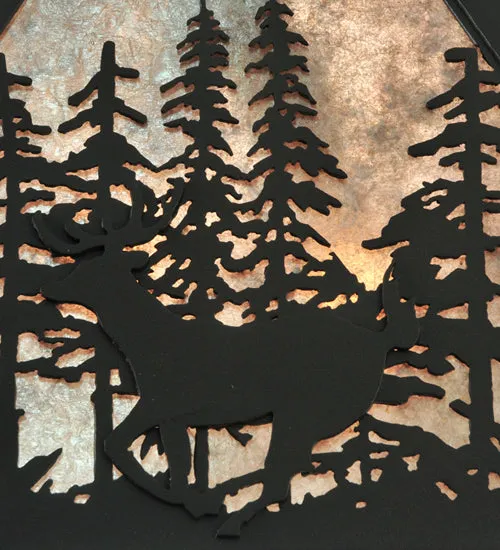 17"Sq Deer Through The Trees Pendant