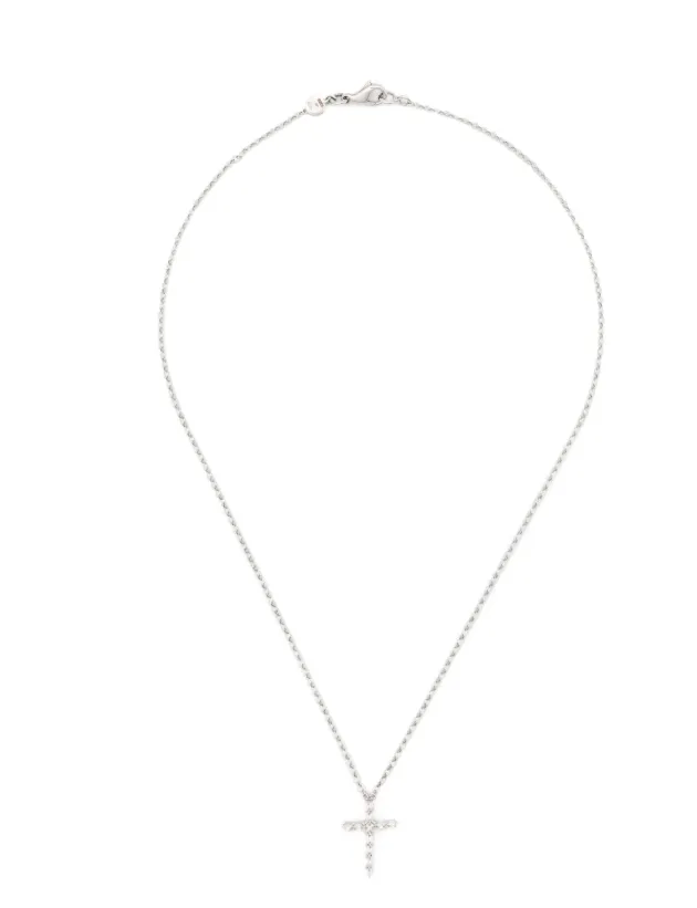 18K white gold Classic diamond necklace