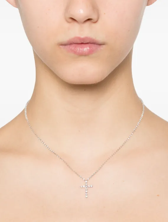 18K white gold Classic diamond necklace