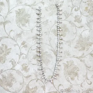 35 Inches -Small Pearl - Rhinestone Strand
