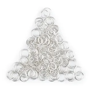 8mm Silver Round Jump Rings (Approx 100 pieces)