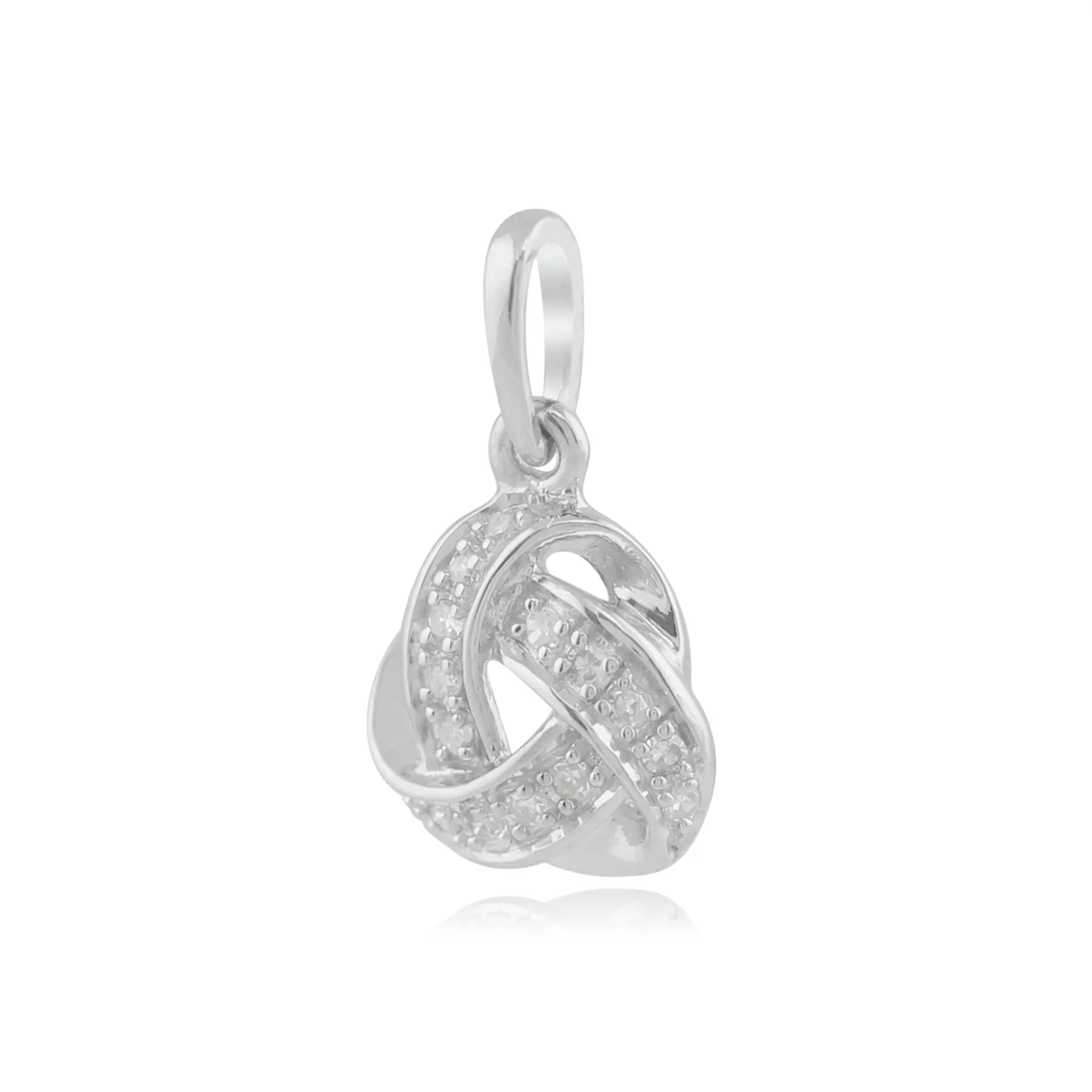 9 karat Weißes Gold Diamant 18zoll Halskette