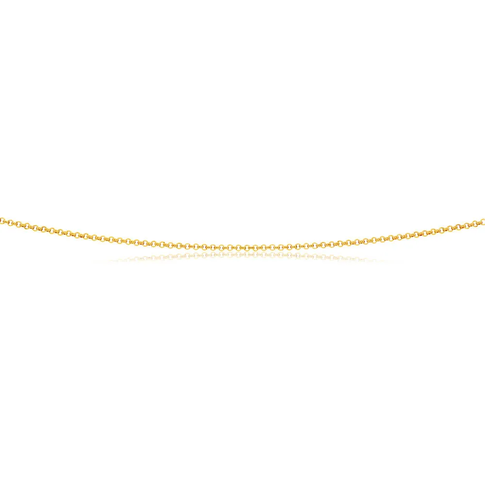 9ct Delightful Yellow Gold Silver Filled Belcher Chain