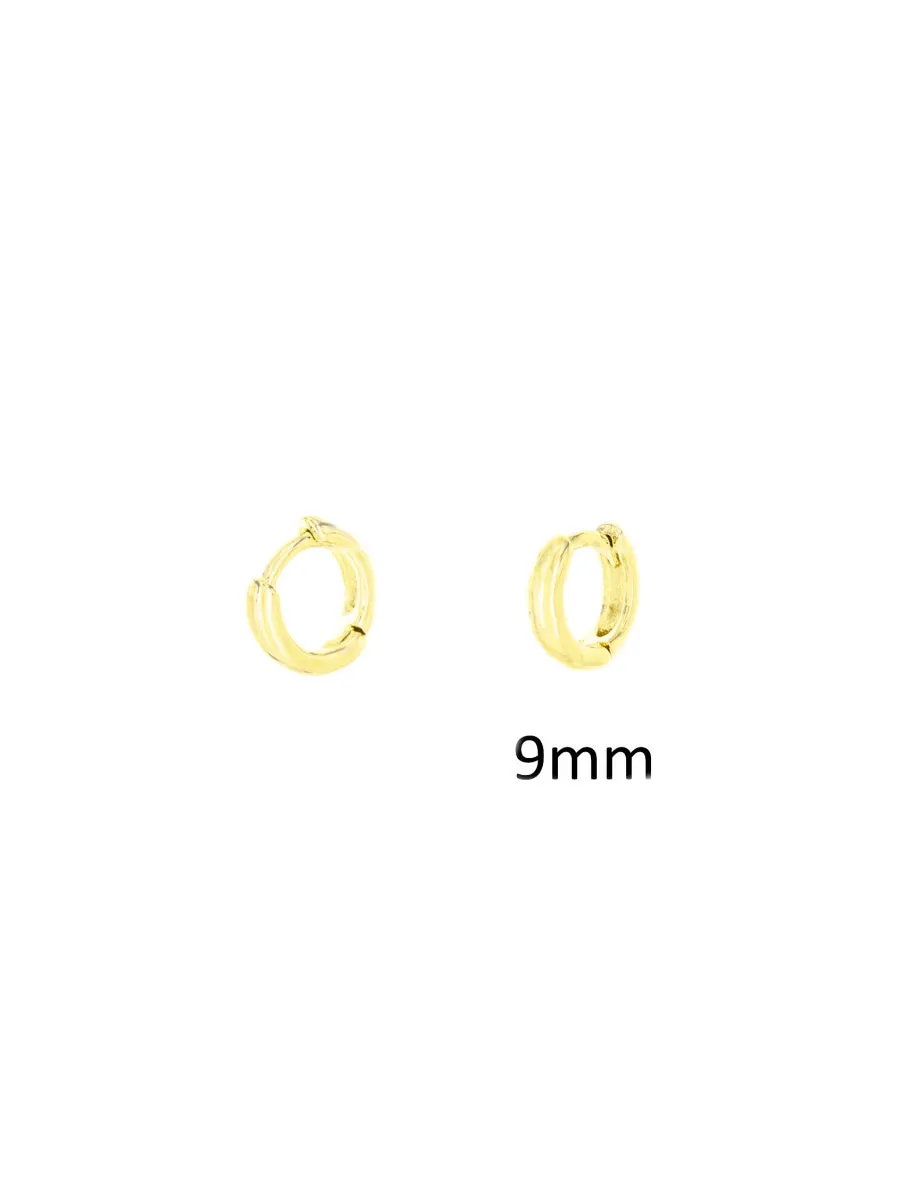 9mm Huggie Hoops
