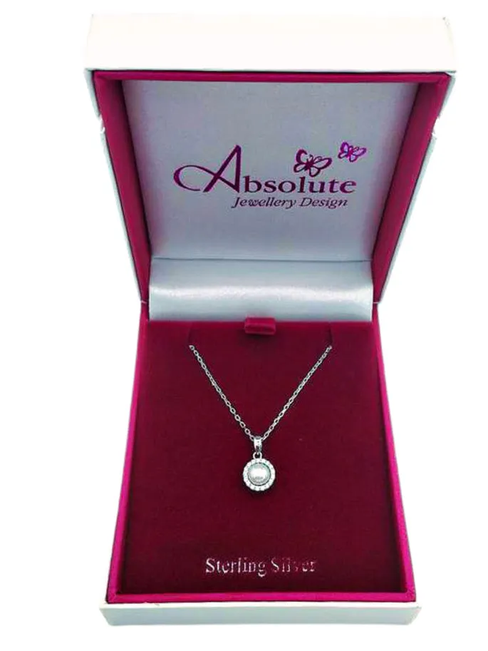 Absolute Kids Sterling Silver Pearl Pendant and Chain - HCP223