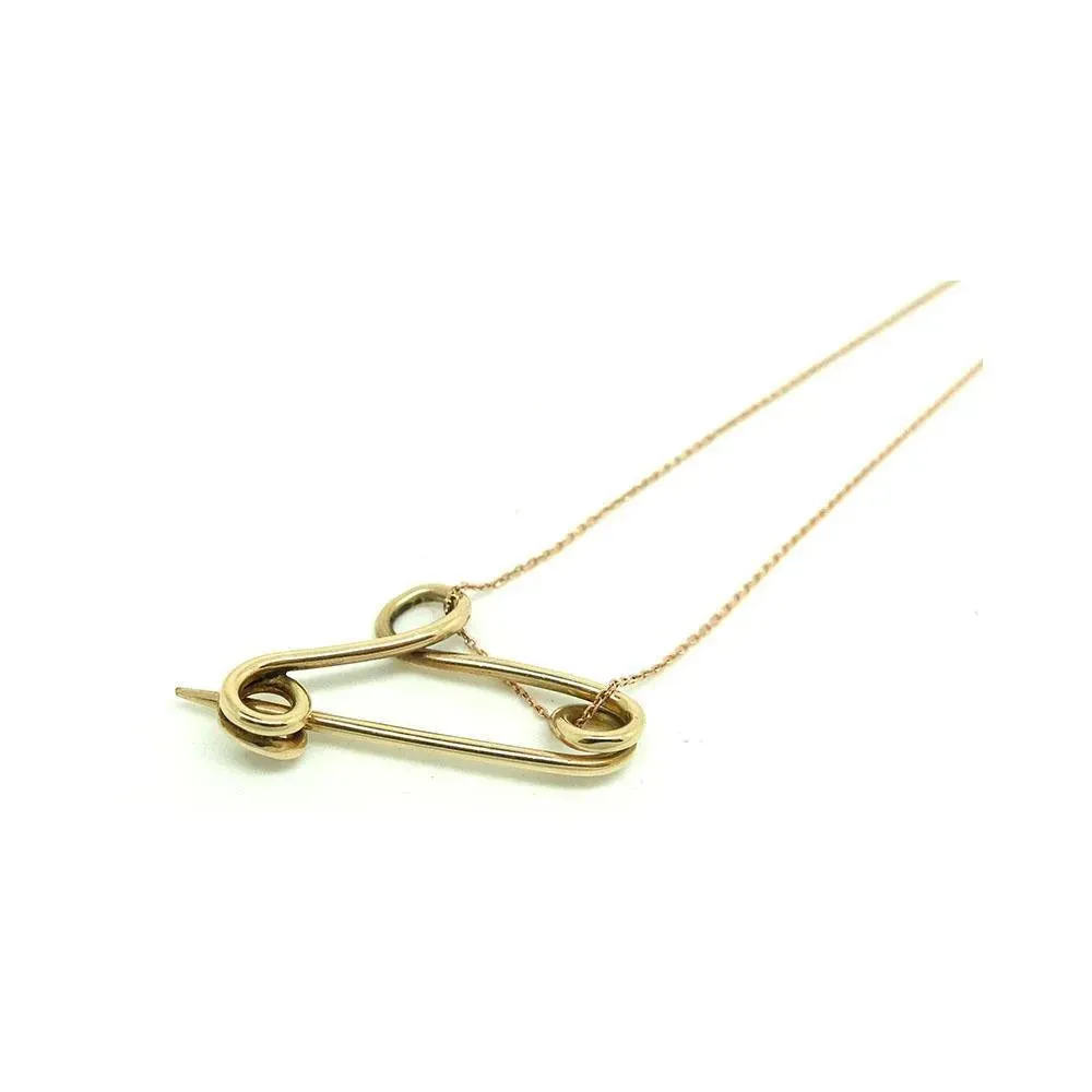 Antique Victorian 9ct Rose Gold Pin Necklace