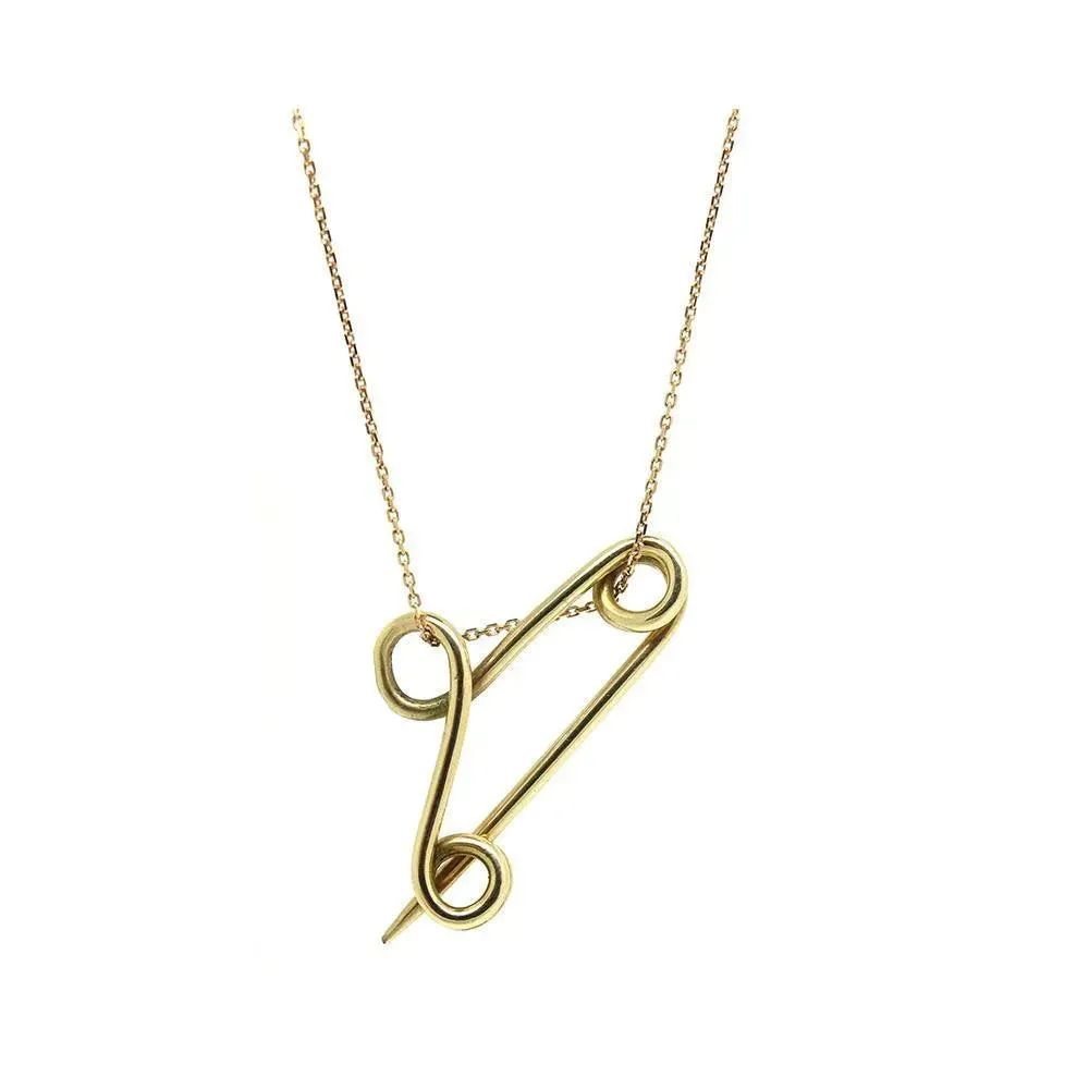 Antique Victorian 9ct Rose Gold Pin Necklace