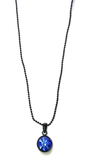 Apparel Addiction Jewelry Single Stone Necklace in Blue