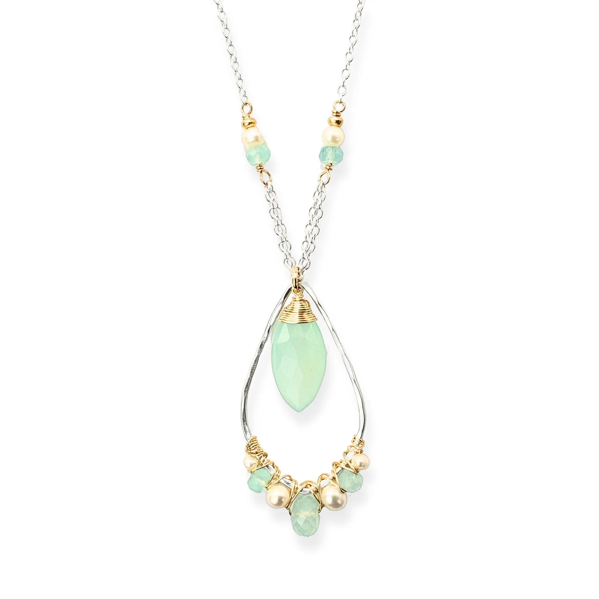 Aqua Marquise Necklace