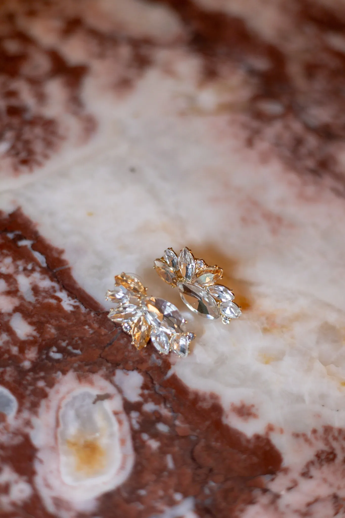Autumnal Glow Rhinestone Cluster Studs