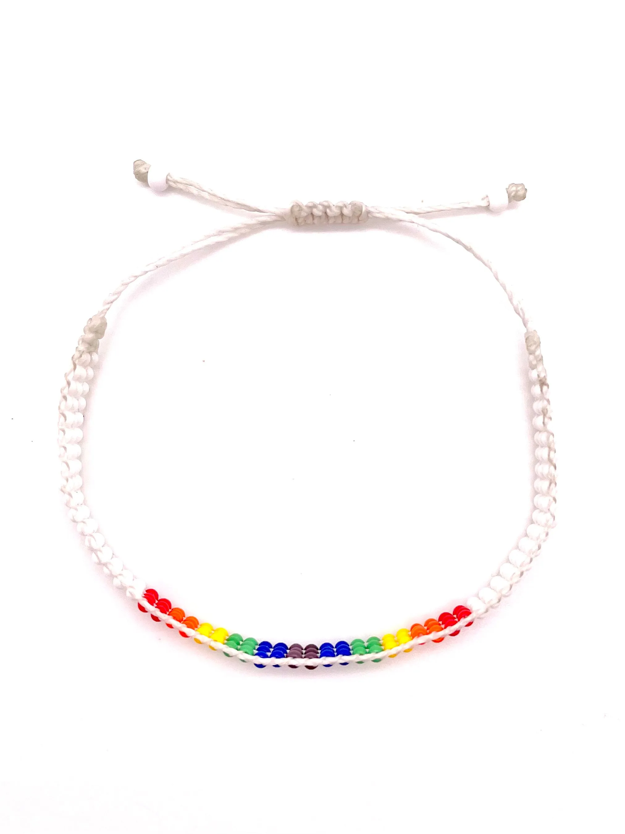 Aztec White Multi Strand Adjustable Bracelet
