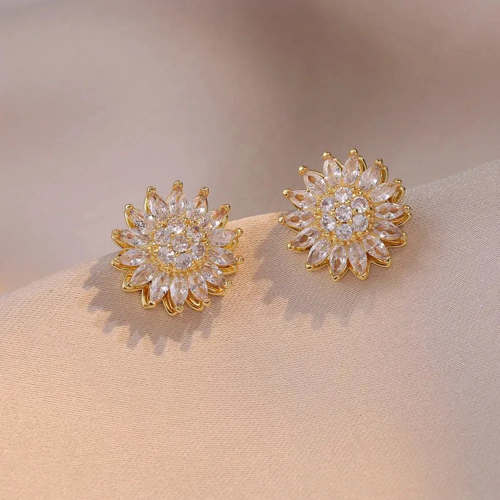 Beautiful Fashionable Sunflower Jewelry Set Perfect Gift