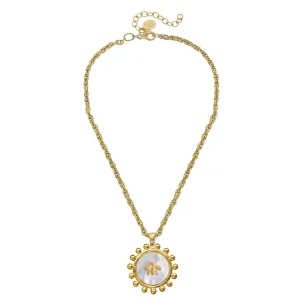 Bee Mother of Pearl Necklace