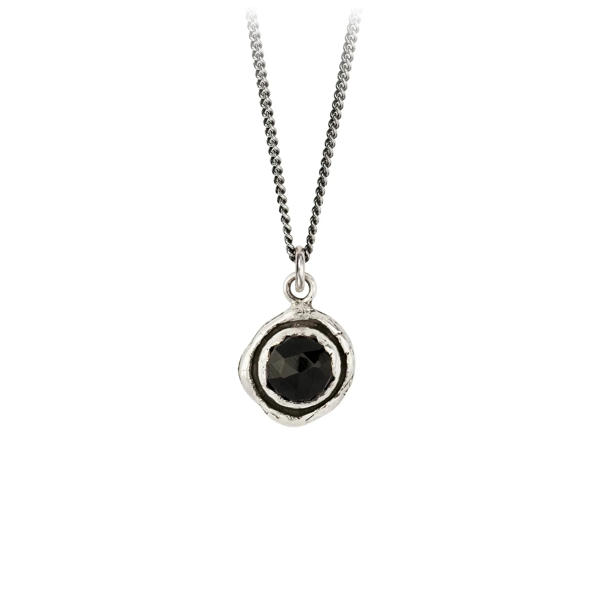 Black Onyx Faceted Stone Talisman | Pyrrha