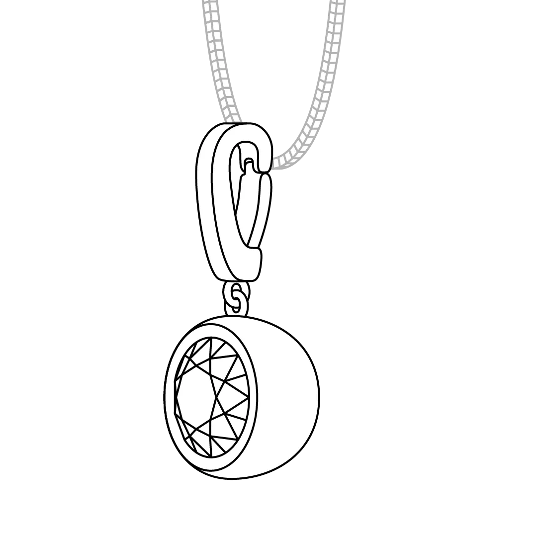 Bubble pendant 1ct