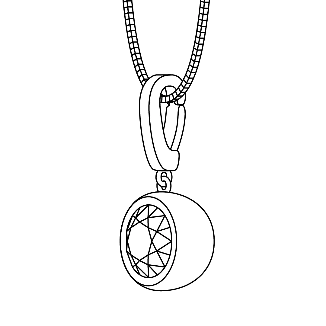 Bubble pendant 1ct