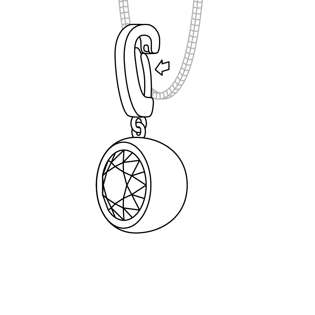 Bubble pendant 1ct