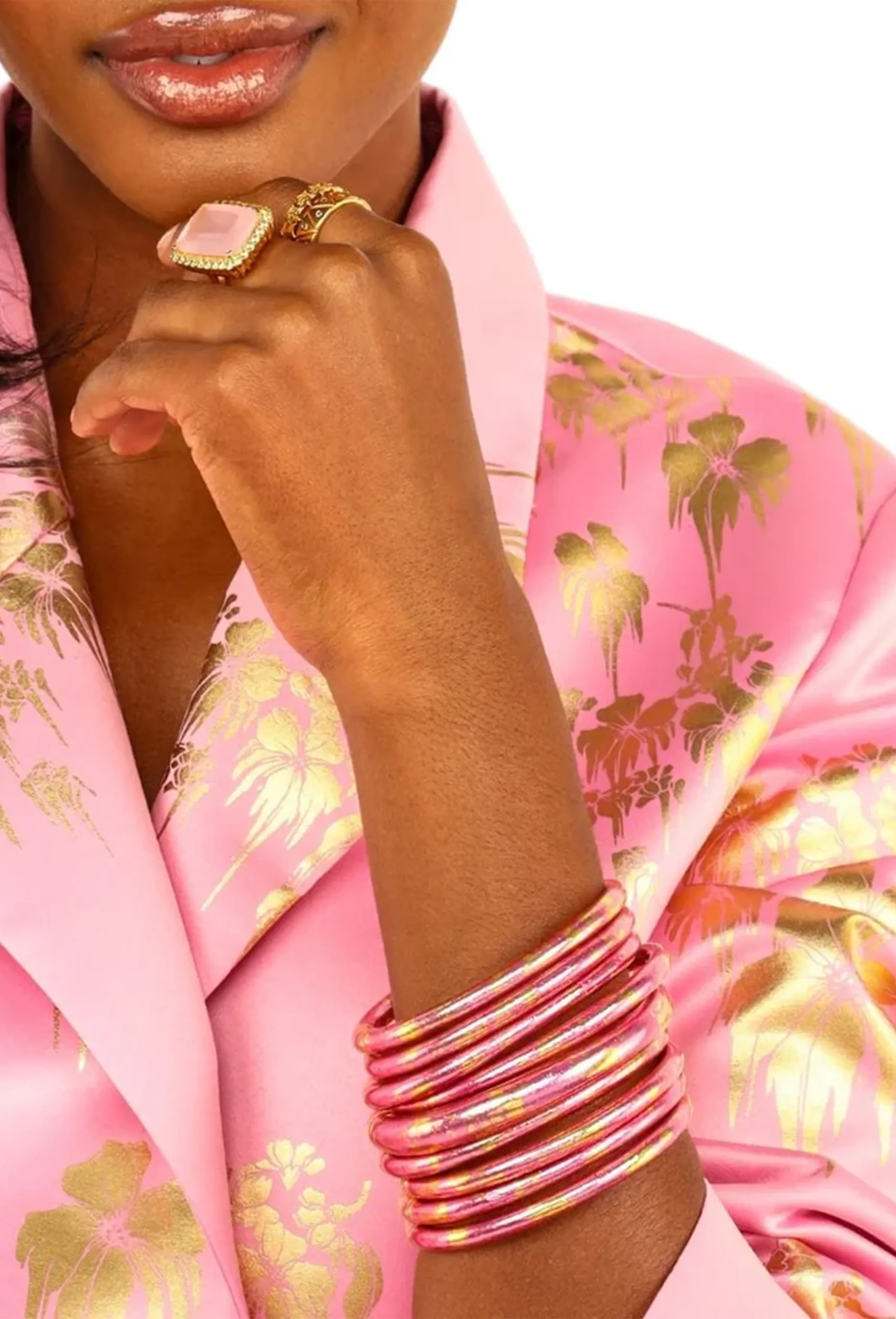 BUDHAGIRL Bangles in Rose Koi