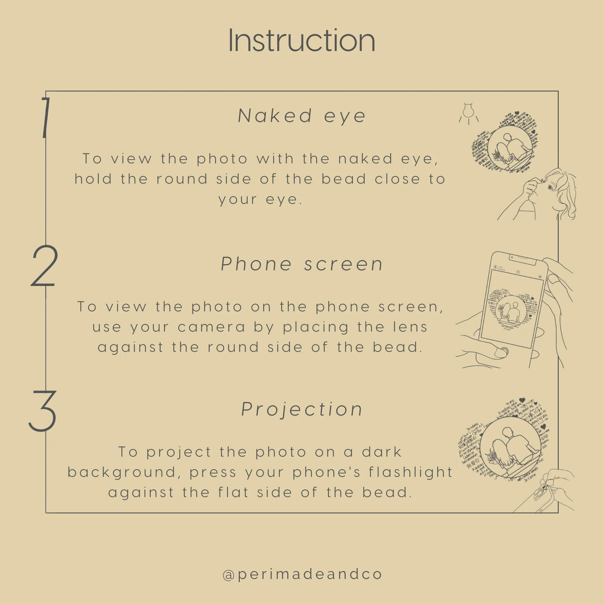 Bunny Moon Photo Projection Necklace