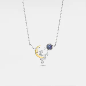 Bunny Moon Photo Projection Necklace