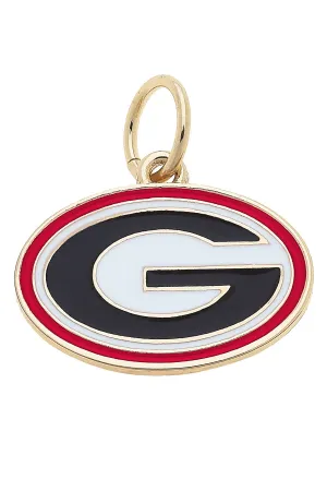 CANVAS STYLE CHARM BAR -  Georgia Bulldogs Enamel Logo Charm