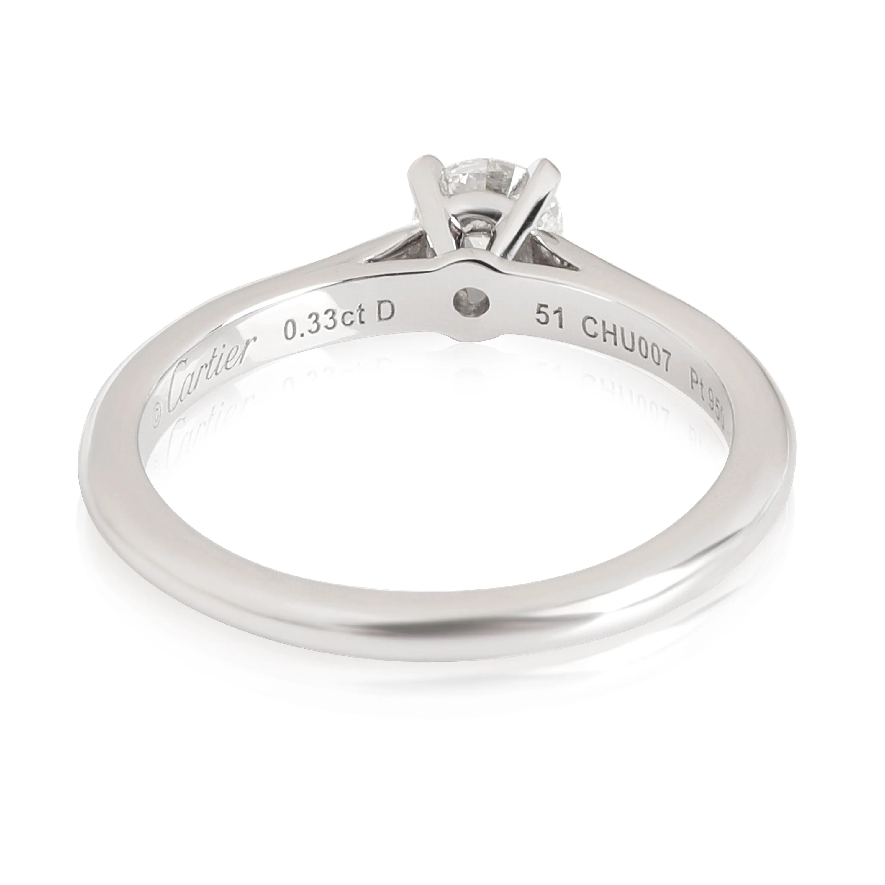 Cartier 1895 Diamond Engagement Ring in Platinum (0.33 CTW G/VVS1 )