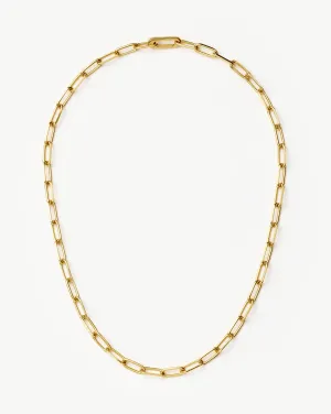 Classic Paperclip Chain Necklace | 18k Gold Plated