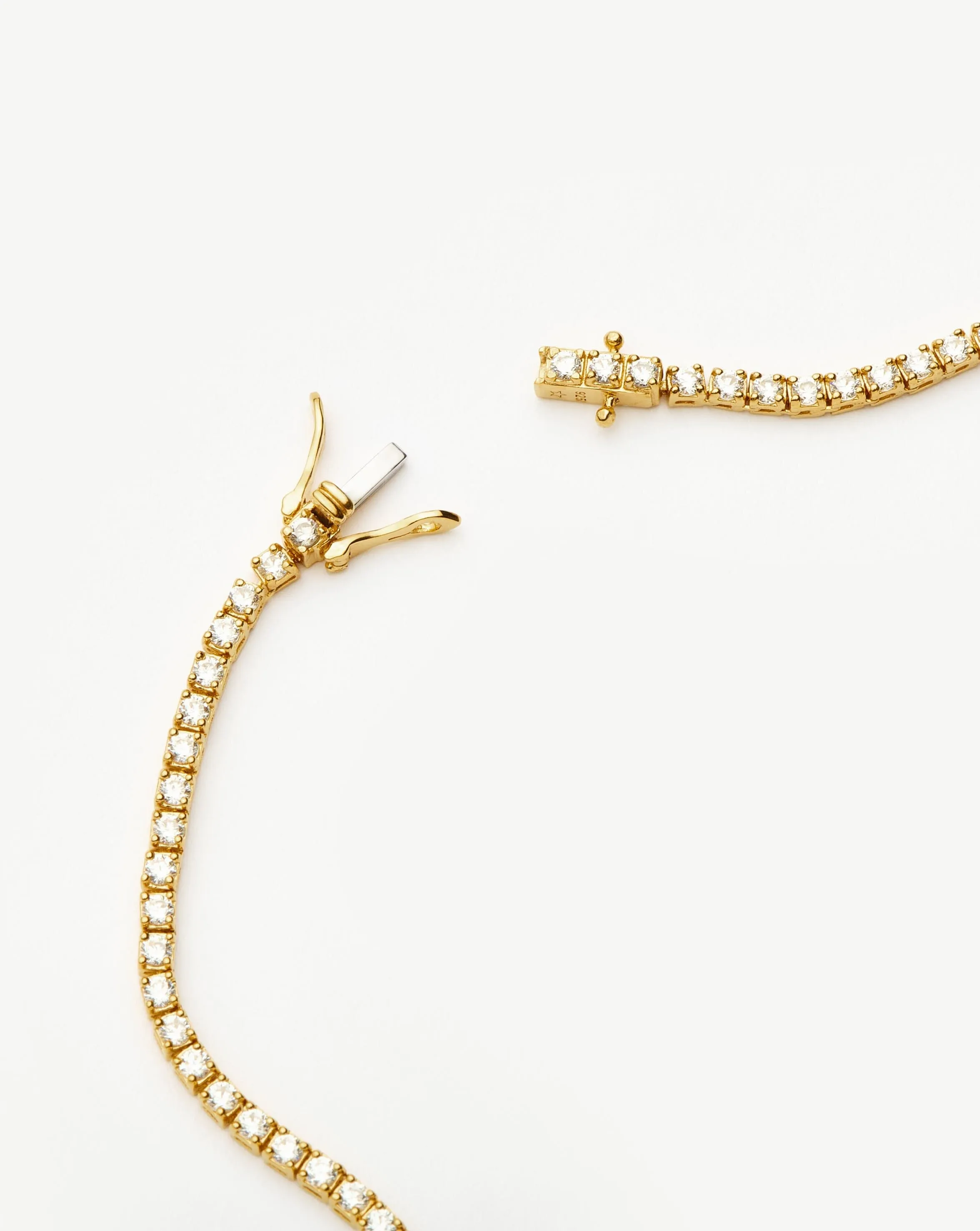 Classic Tennis Necklace | 18ct Gold Vermeil Cubic Zirconia