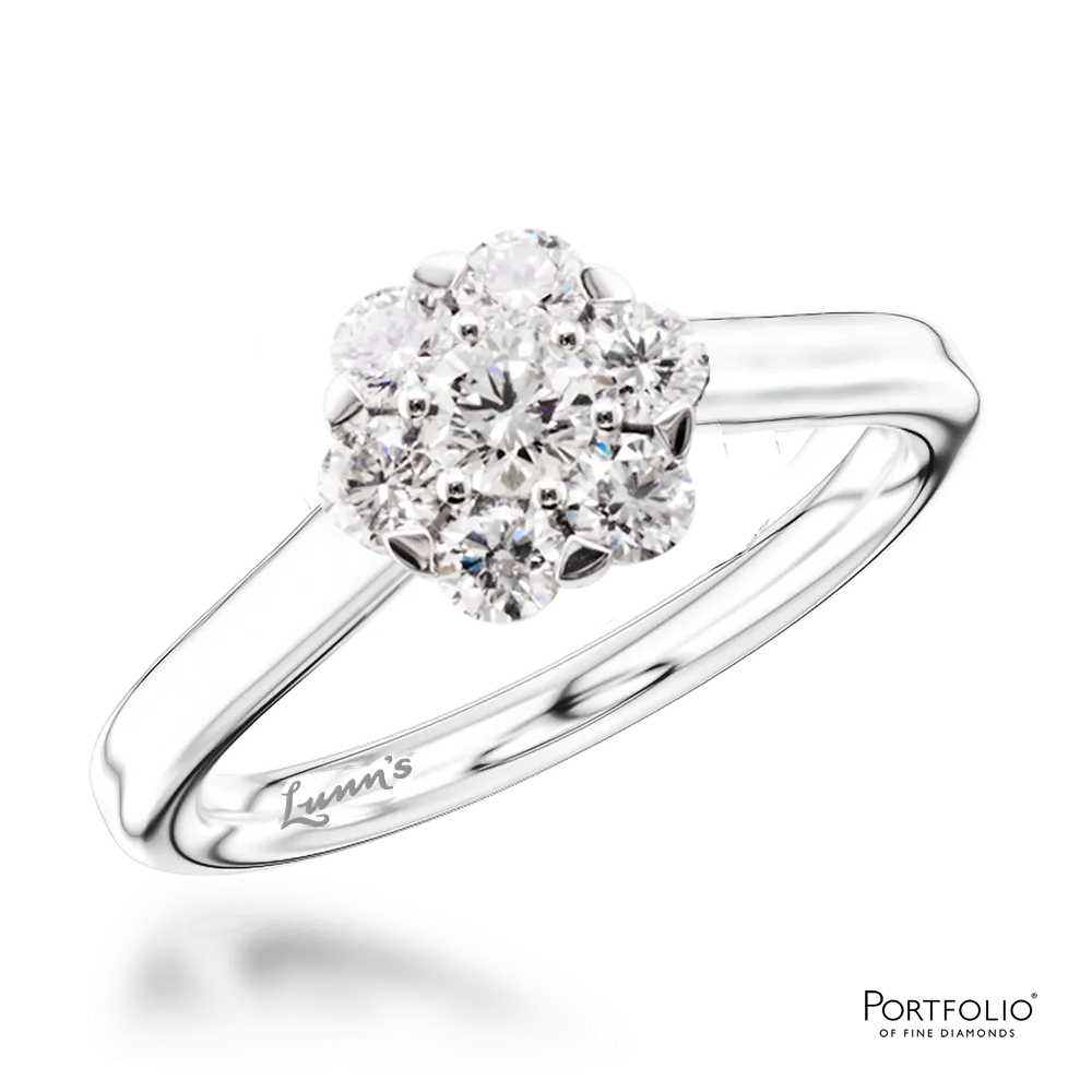 Cluster 0.16ct F VS Diamond Platinum Ring