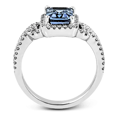 Color Ring In 18k Gold With Diamonds TR148 WHITE 18K SEMI