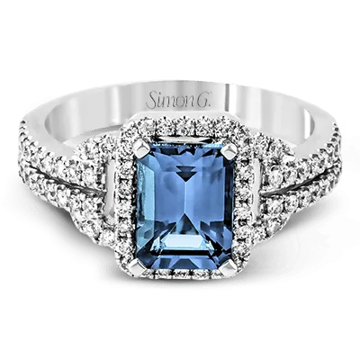 Color Ring In 18k Gold With Diamonds TR148 WHITE 18K SEMI