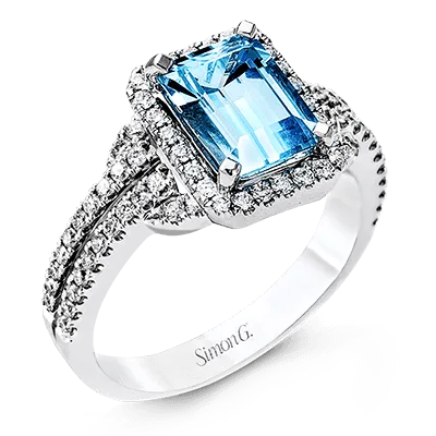 Color Ring In 18k Gold With Diamonds TR148 WHITE 18K SEMI