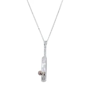 Cricket Bat and Ball Sterling Silver Necklace