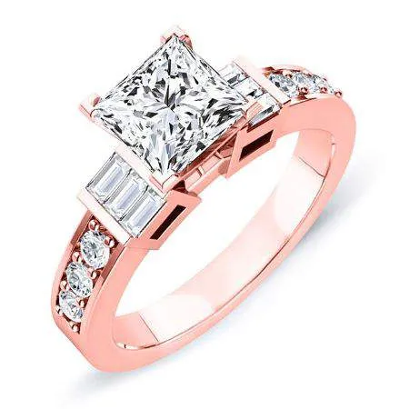 Daisy - Princess Moissanite Engagement Ring