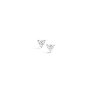 Dana Rebecca Designs - Emily Sarah - Double Mini Triangle Diamond Studs, White Gold