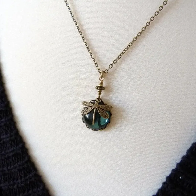 Delightful Dragonfly Pendant Necklace
