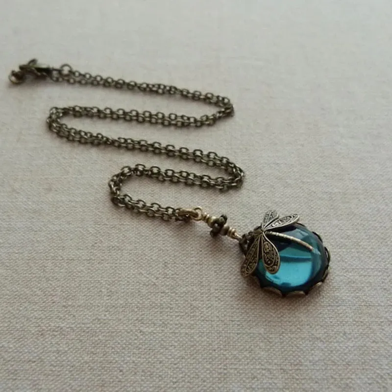 Delightful Dragonfly Pendant Necklace