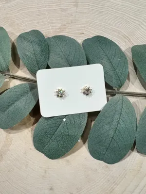 Diamond Flower Studs