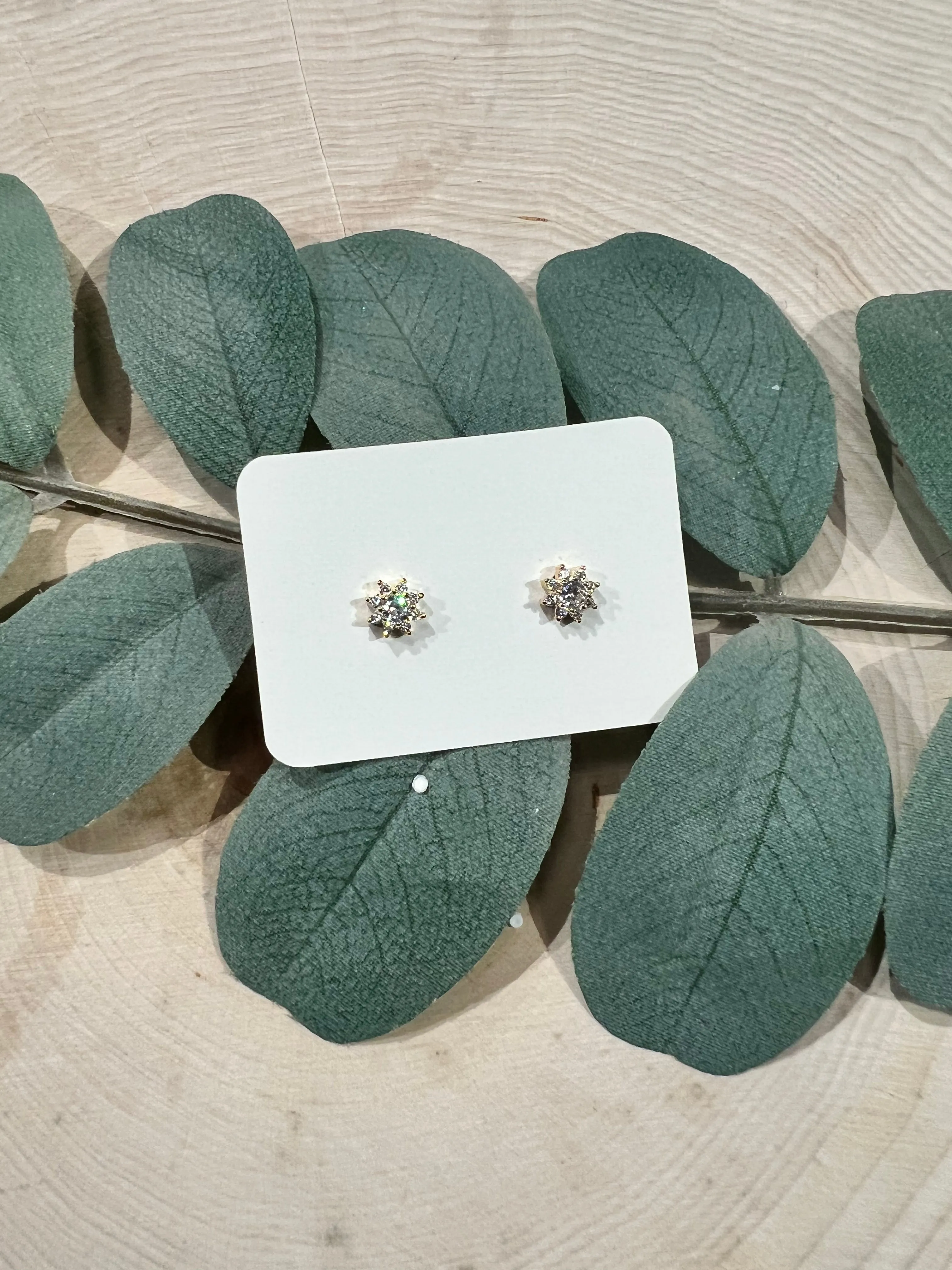 Diamond Flower Studs