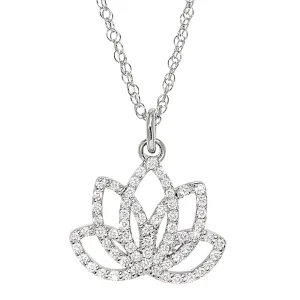 Diamond Lotus Pendant