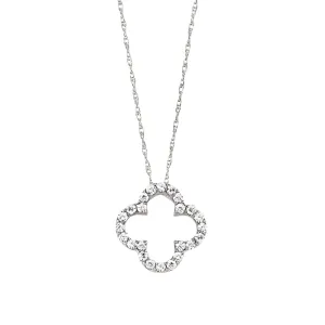 Diamond Quatrefoil Cross Pendant