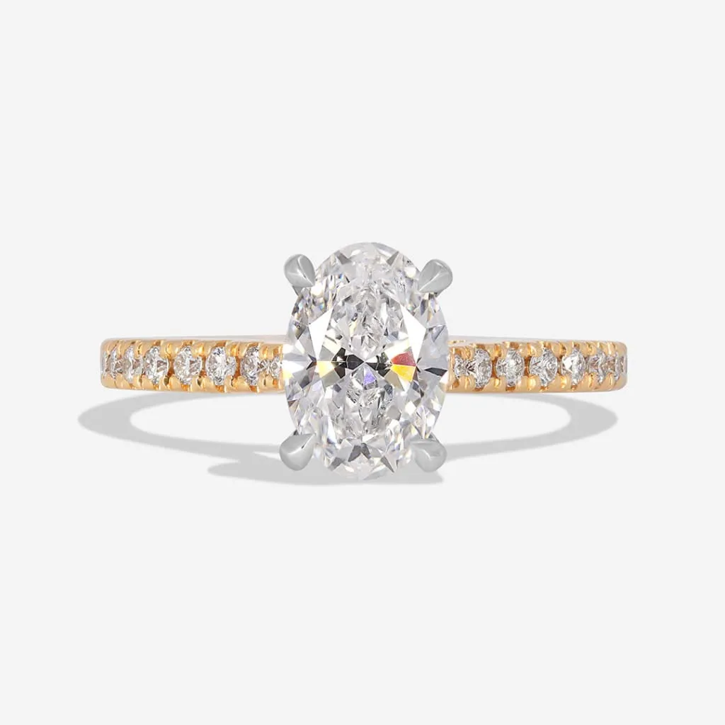 DIVINITY 1.20ct | Oval Solitaire Lab Diamond Set in 18ct Gold