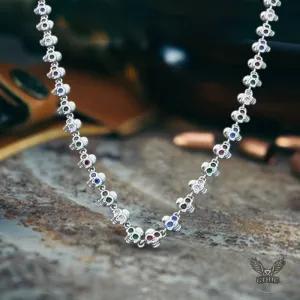 Domineering Skull Sterling Silver Necklace