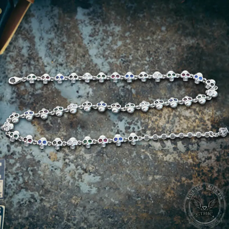 Domineering Skull Sterling Silver Necklace