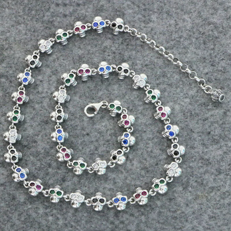 Domineering Skull Sterling Silver Necklace