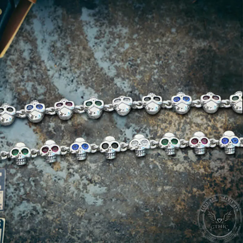 Domineering Skull Sterling Silver Necklace