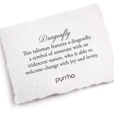 Dragonfly 14k Gold on Silver Talisman | Pyrrha