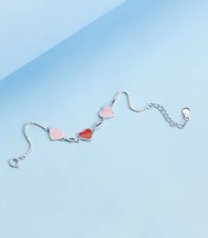 Dual Heart Bracelet (Silver)